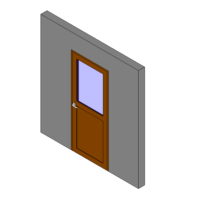 SpBIM Porta simples de abrir com visor