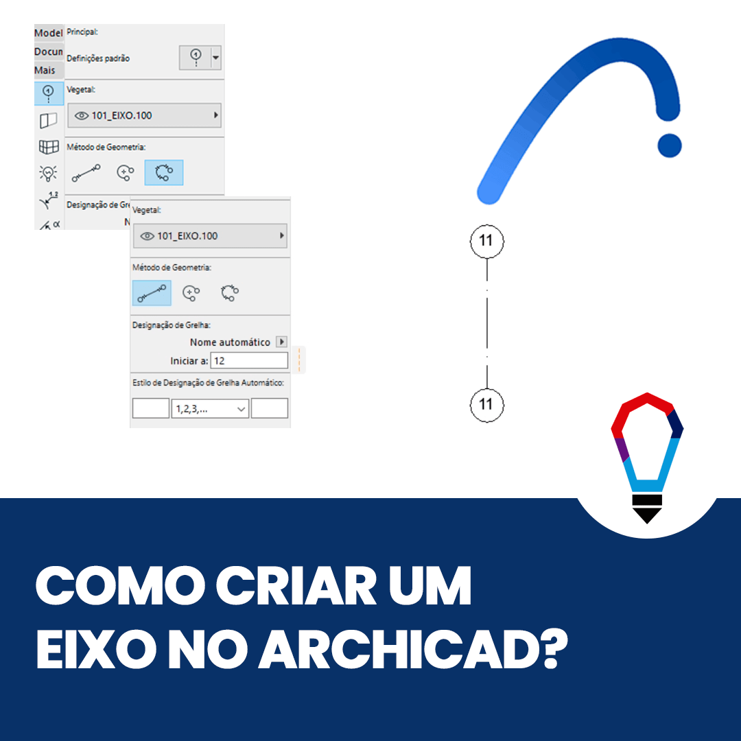 Como criar um eixo no archicad?