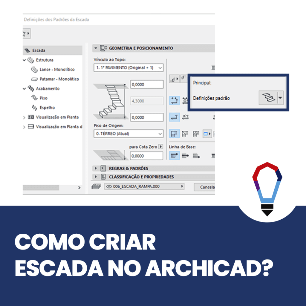 como criar escada no archicad