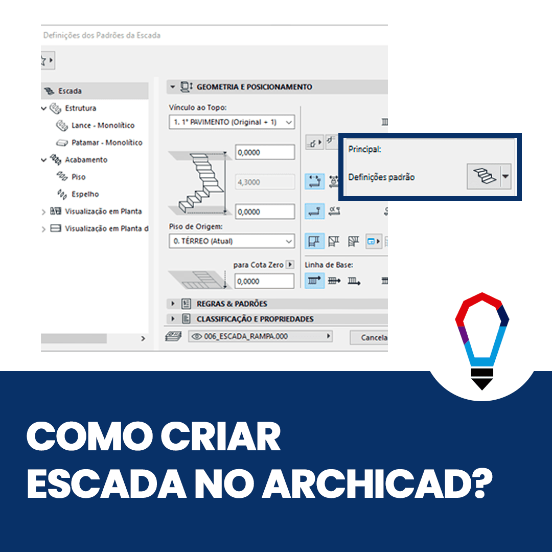 como criar escada no archicad