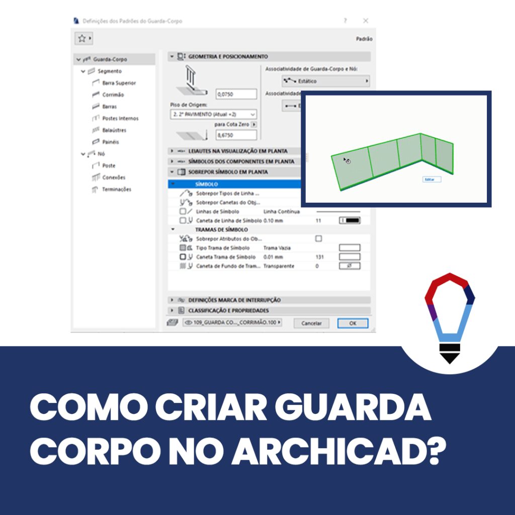 como criar guarda corpo no archicad