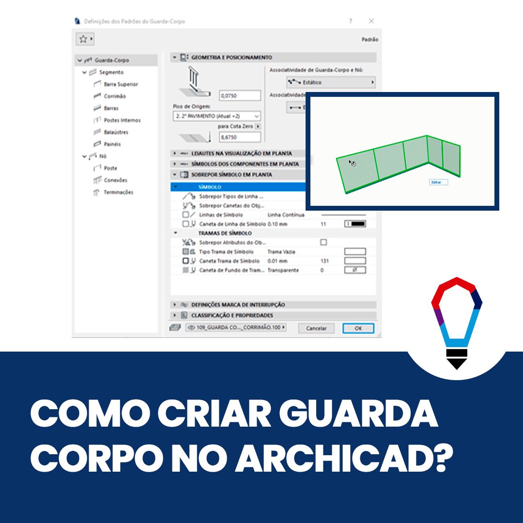 como criar guarda corpo no archicad
