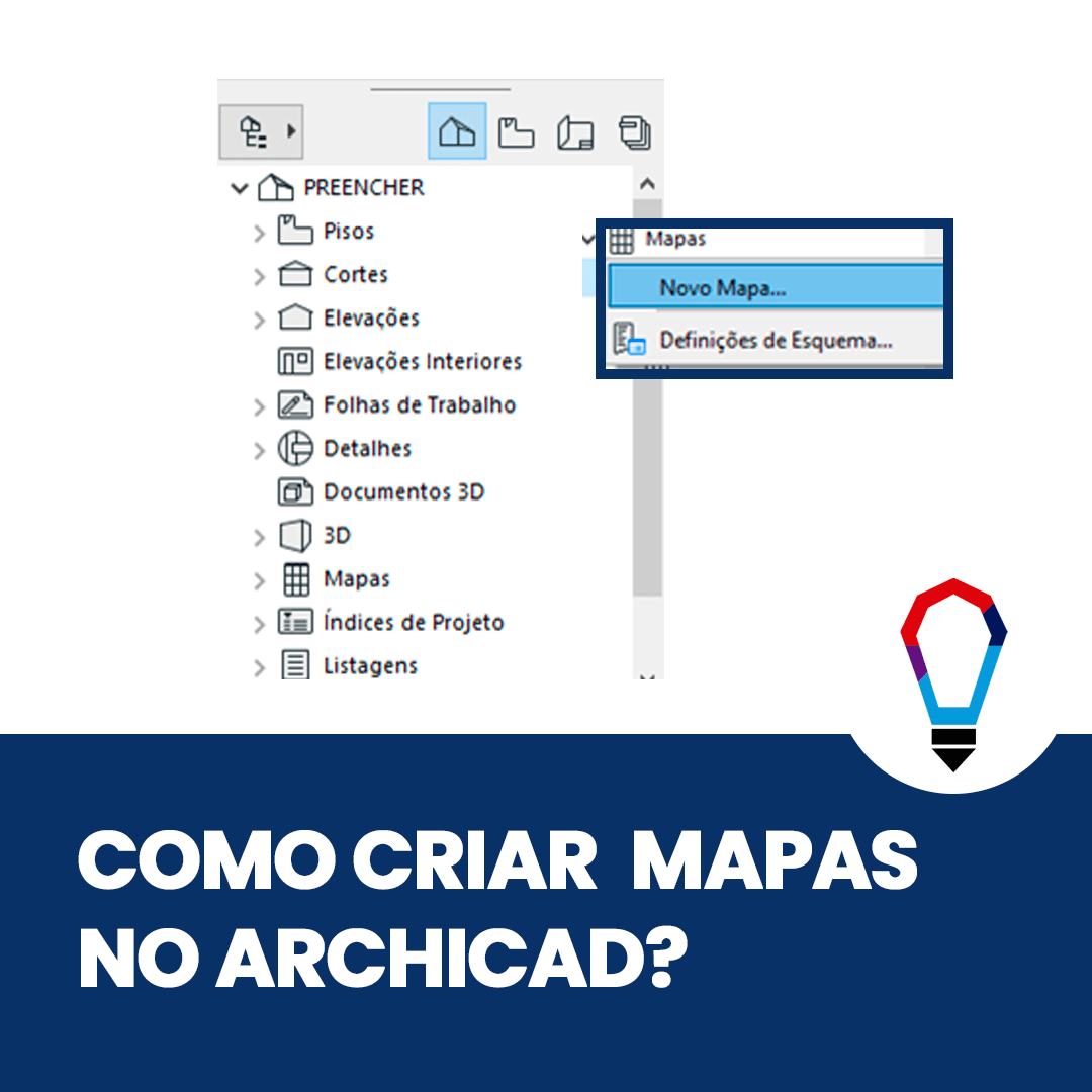 como criar mapas no archicad