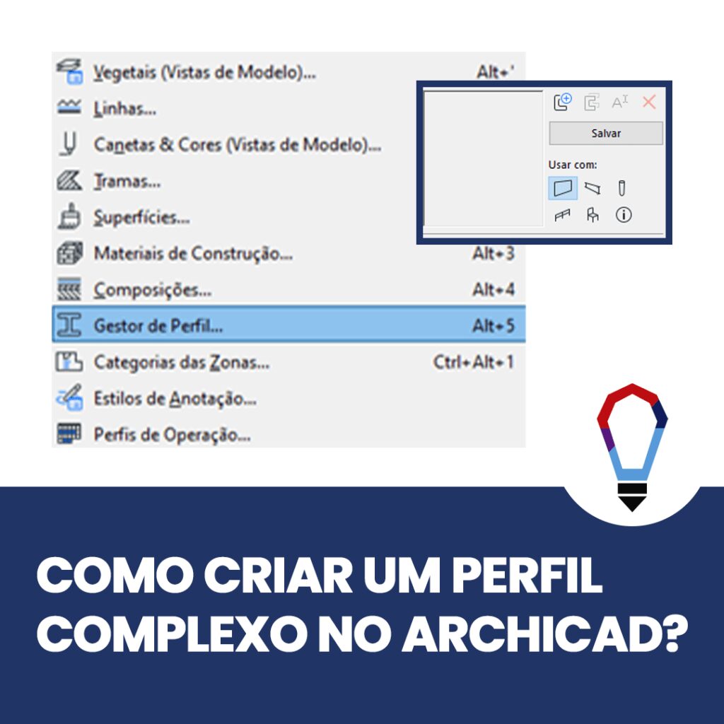 como criar perfil complexo no archicad