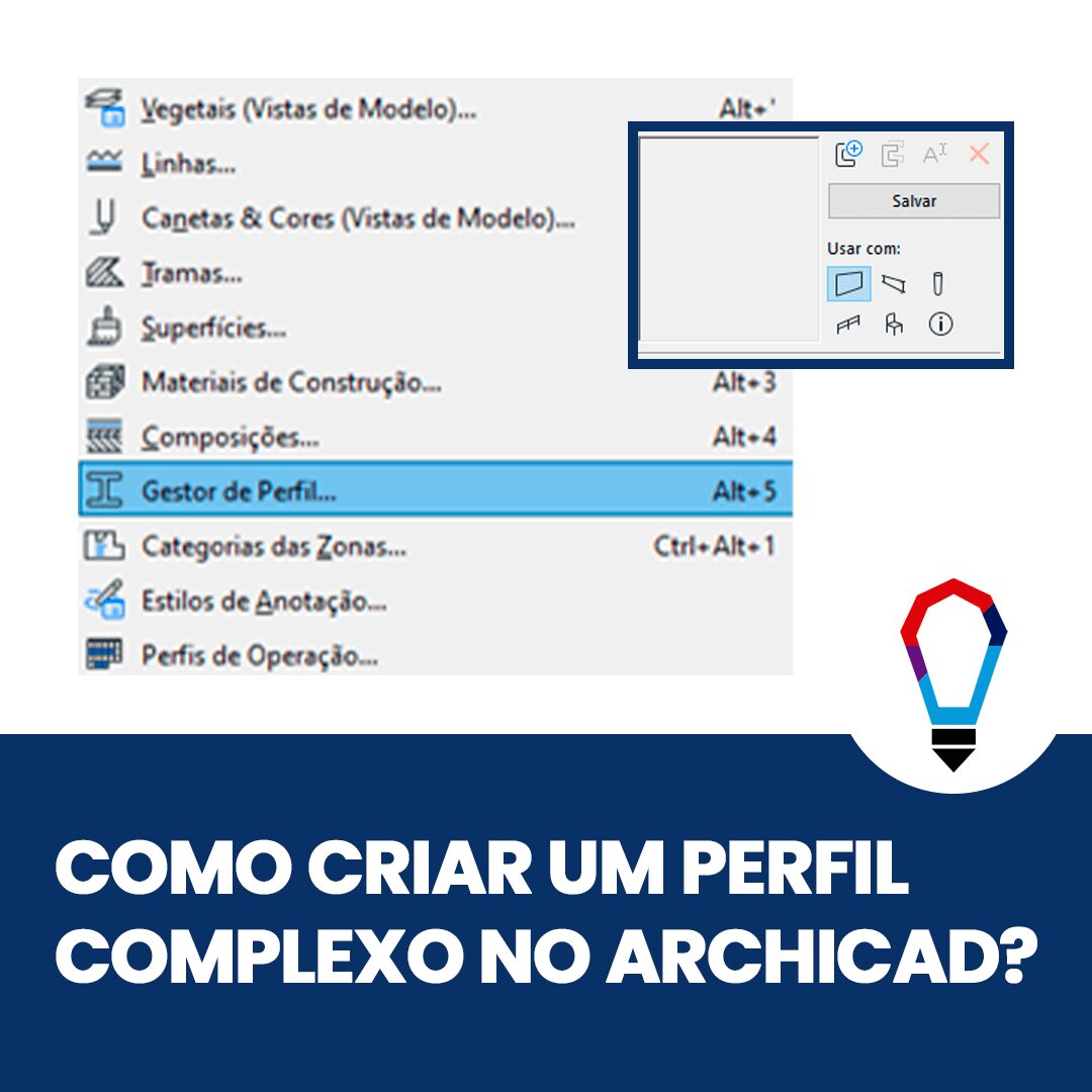 como criar perfil complexo no archicad