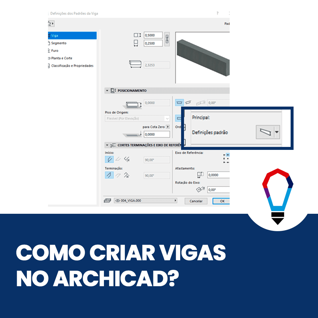 como criar vigas no archicad