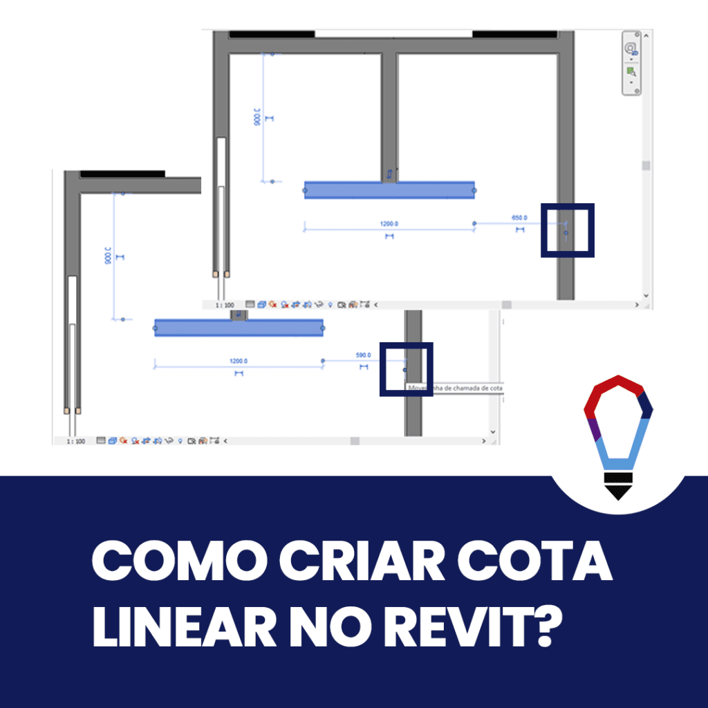 como criar cota linear no revit