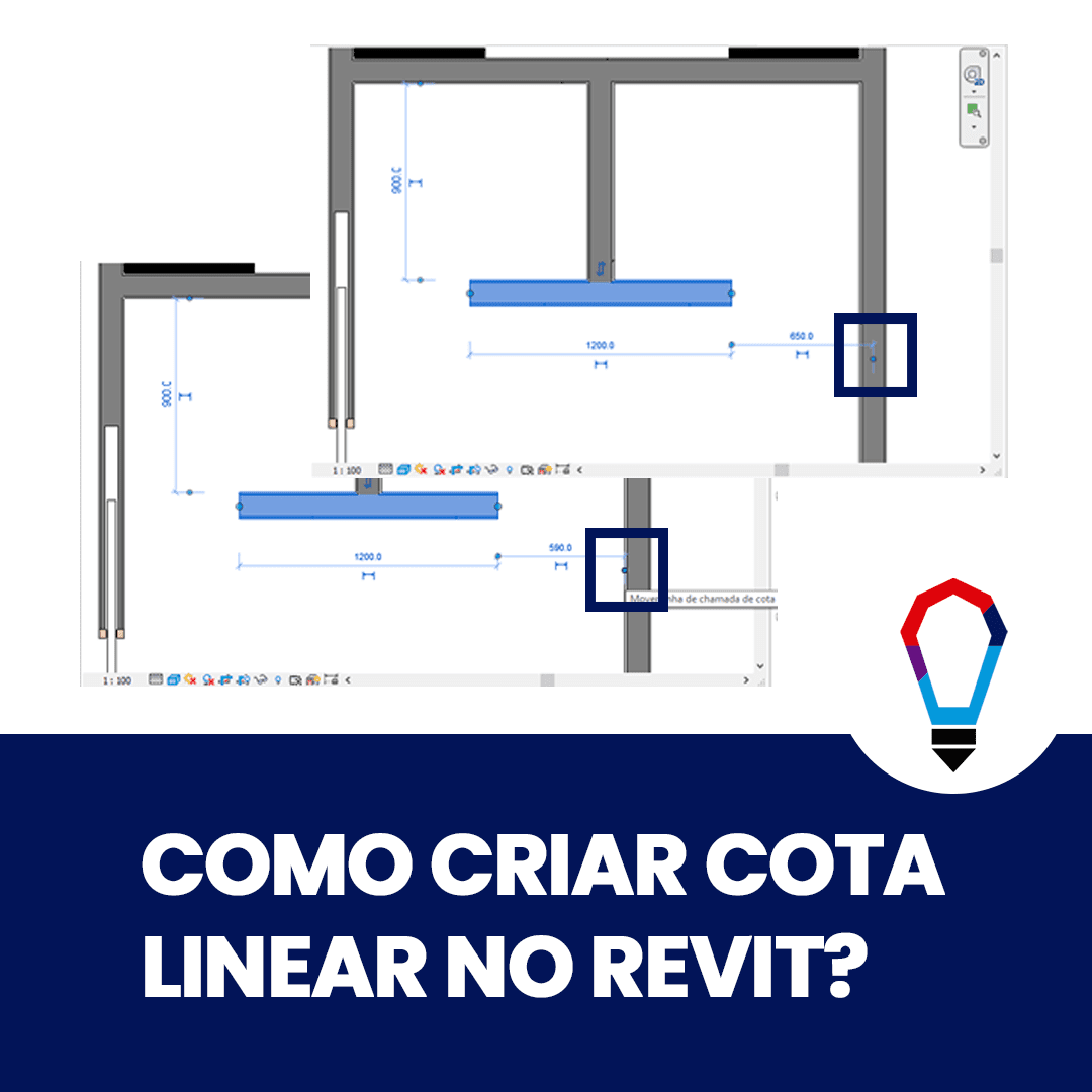 como criar cota linear no revit