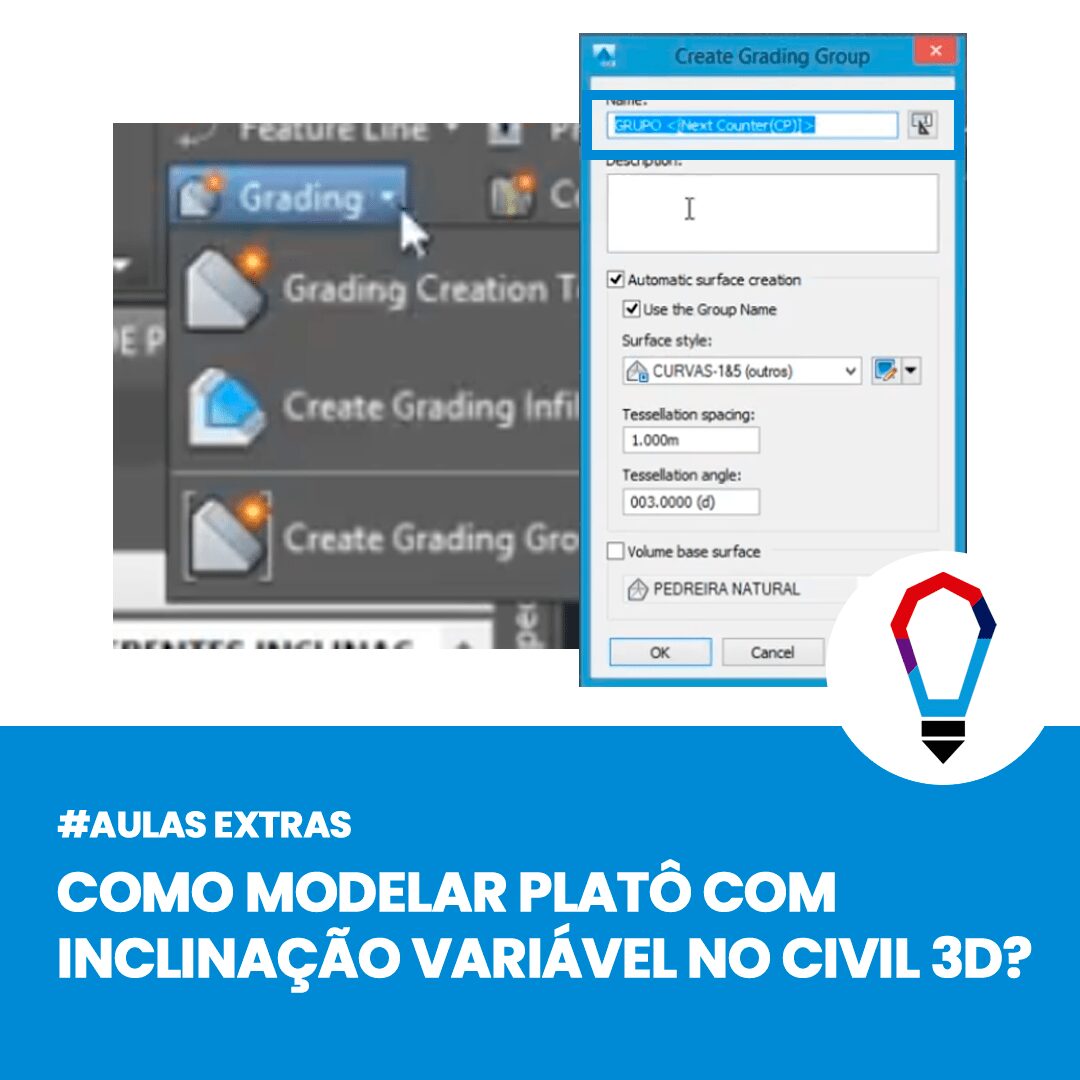 como modelar plato com inclinacao variavel no civil d